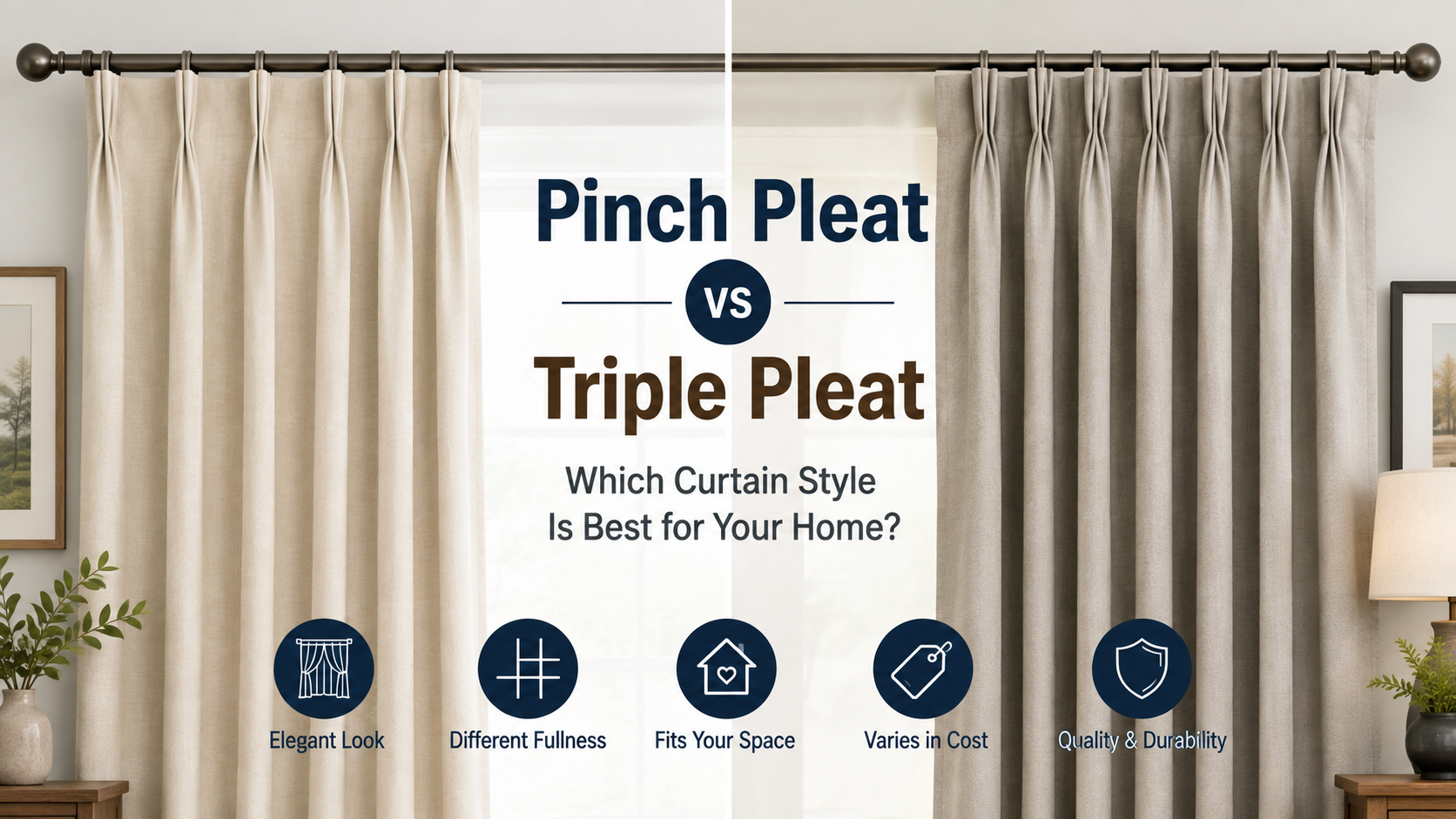 Pinch Pleat vs Triple Pleat