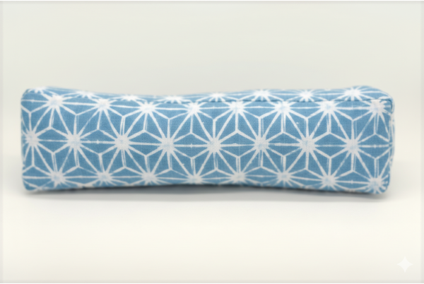 Sky Blue Asanoha Neck Pillow